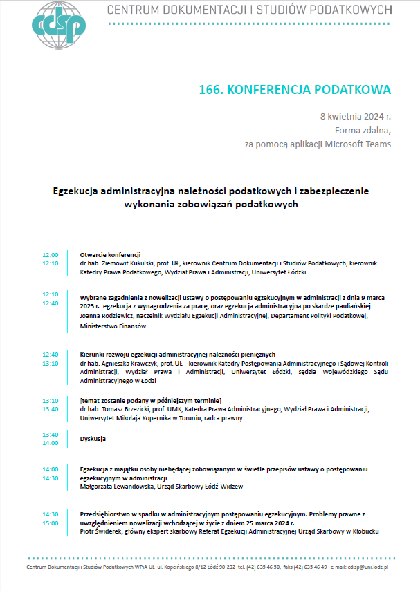 Program Konferencji 